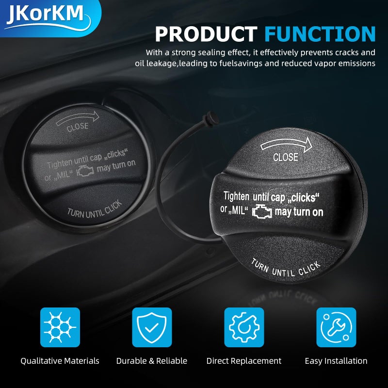 JkorkM غطاء خزان الوقود JkorkM متوافق مع 2002-2018 Mini Cooper BMW E39 E46 E60 E90 E92-128i 320i 325i 328i 328xi 330i 330xi X1 X3 X5 Z4 M3 المزيد # OE 16117222391 10844 - Image 4